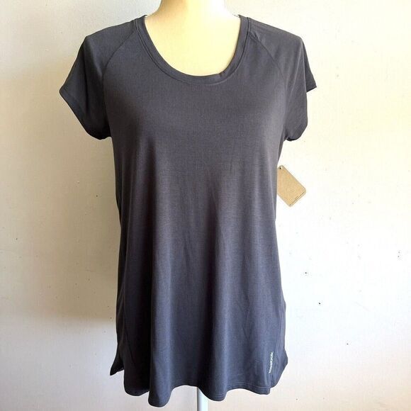REEBOK WOMEN'S T-SHIRT TOP GRAY SIZE MEDIUM‎ - Picture 1 of 13